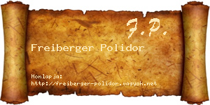 Freiberger Polidor névjegykártya